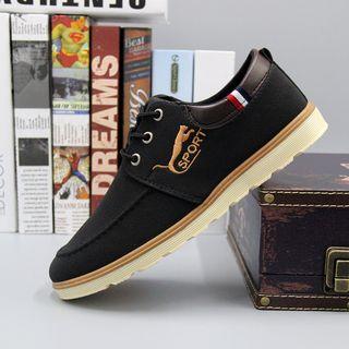 Embroidered Lace-up Shoes