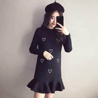 Heart Long-sleeve Dress