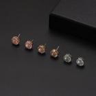Square Rhinestone Alloy Earring (various Designs)