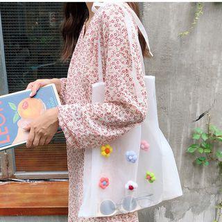 Applique Mesh Shopper Bag