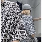 Numbering Elbow-sleeve T-shirt White - One Size