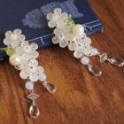 Faux Pearl Flower Hair Clip 1 Pair - As Shown In Figure - One Size
