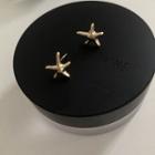 Starfish Ear Stud 1 Pair - Gold - One Size