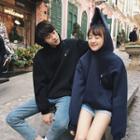 Shooting Star Embroidered Couple Matching Hoodie