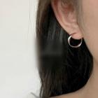 925 Sterling Silver Twisted Hoop Earrings 1 Pair - 5001 - One Size