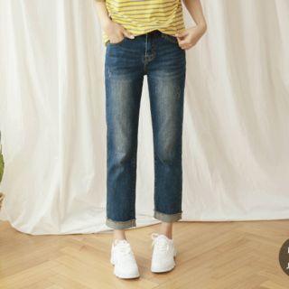 Cuff-hem Baggy-fit Jeans