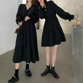 Long-sleeve Mini / Midi A-line Dress