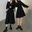 Long-sleeve Mini / Midi A-line Dress