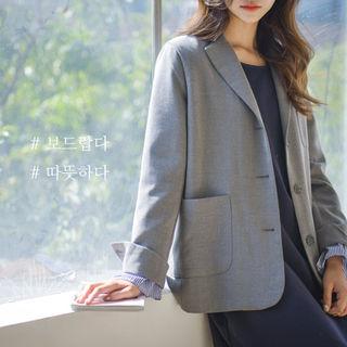Multi-pocket Single-breasted Blazer