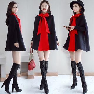 Two Tone Lace-up Cape