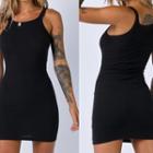 Plain Sleeveless Mini Bodycon Dress
