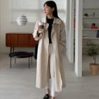 Flap Cotton Trench Coat