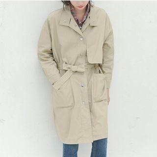Snap-button Trench Coat