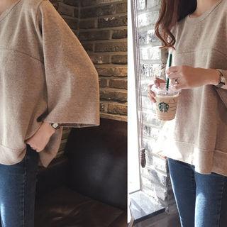 Tie-back Wool Blend Knit Top