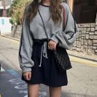 Striped Sweatshirt / A-line Skirt