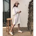 Set: Striped Short-sleeve T-shirt + Skirt