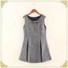 Bow Detail Sleeveless A-line Dress