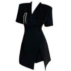 Short-sleeve Mini A-line Dress / Shorts