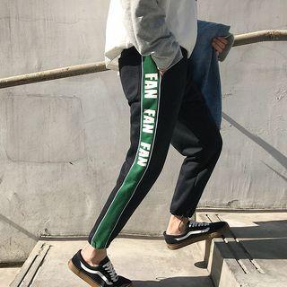 Lettering Color Block Sweatpants