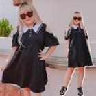 Short-sleeve Cold Shoulder Polo Dress