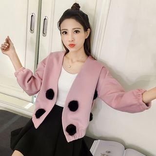 Furry Ball Accent Jacket