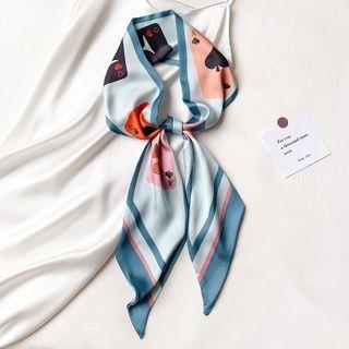 Poker Card Print Scarf