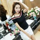 Cross-strap V-neck Top