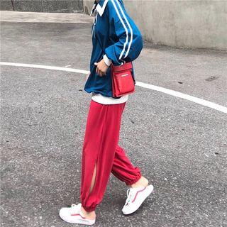 Oversize Sweatshirt / Slit-side Pants