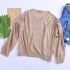 Plain Sweater Khaki - One Size