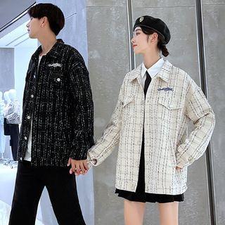 Couple Matching Plaid Button-up Jacket