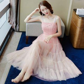 Spaghetti Strap Midi Prom Dress