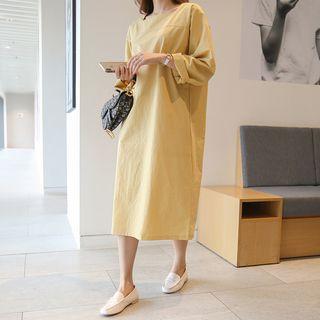 Square-neck Cotton Dress