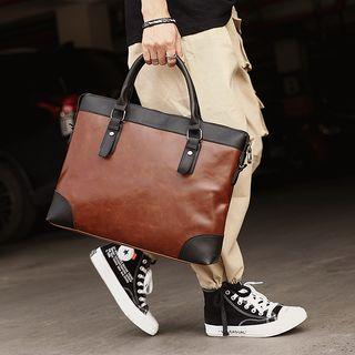 Color Block Tote Bag Coffee - One Size