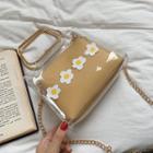 Flower Print Transparent Crossbody Bag