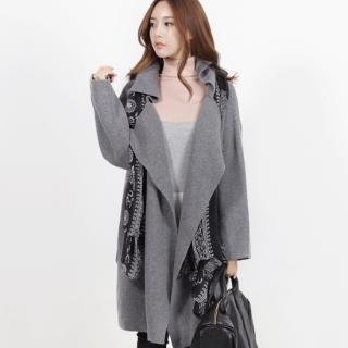 Wool Blend Single-breasted Coat