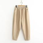 High Waist Plain Baggy Pants