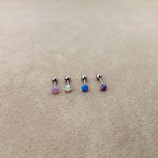 Faux Gemstone Stainless Steel Earring (various Designs)