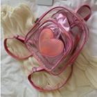 Transparent Heart Zip Backpack
