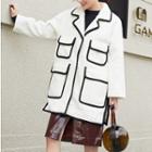 Contrast Trim Oversized Blazer