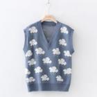Cloud Pattern Sweater Vest