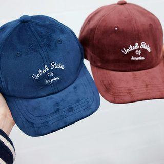 Lettering Velvet Cap