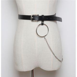 Layered Alloy Faux Leather Belt (various Designs)