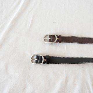 Faux Leather Contrast-stitching Belt