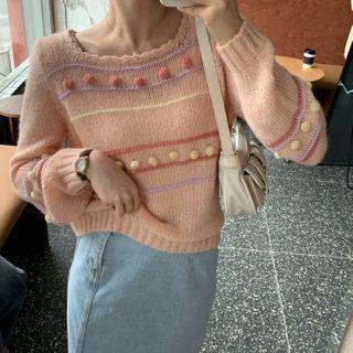 Bobble Striped Sweater
