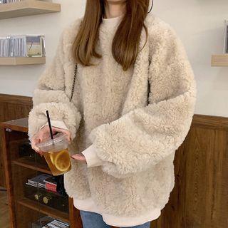 Lantern-sleeve Fleece Sweatshirt