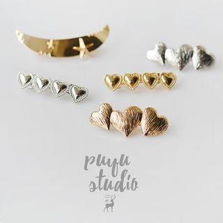 Alloy Heart / Star Hair Clip (various Designs)