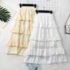 Layered Ruffled A-line Skirt