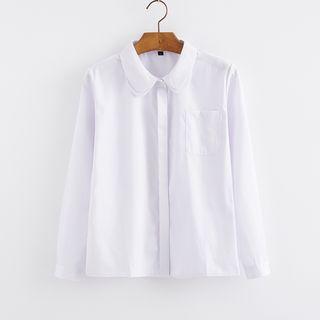 Double Collar Long-sleeve Shirt