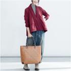 Open-front Jacket Wine Red - One Size
