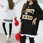 Letter Dip-back Longline T-shirt